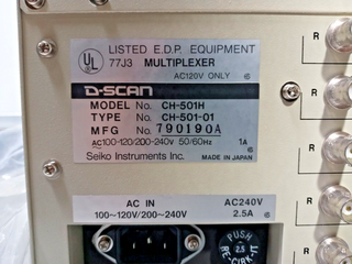 Seiko Instruments CH-501H D-scan Multiplexer 100-120/200~240VAC