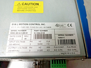 G & L Motion Control MMC-SD-4.0-460-D MMC Smart Drive 460V 4.0 kW