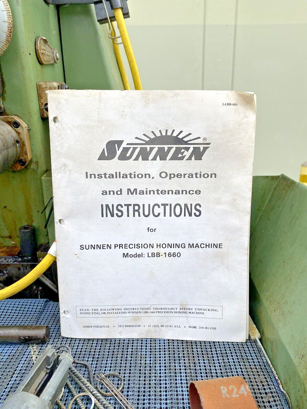 SUNNEN MBB-1660-D Precision Honing Machine