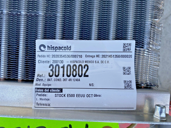 Hispacold / Indus Condenser (BOVA) 3010802, HISP3010802, 36T, 4R, 1240A