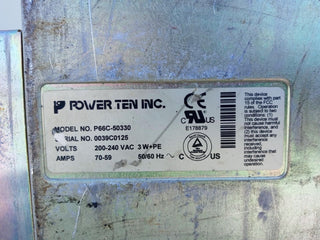 Power Ten P66C-50330 High Power DC Power Supplies, 200-240VAC, 70-59Amps 3W+PE