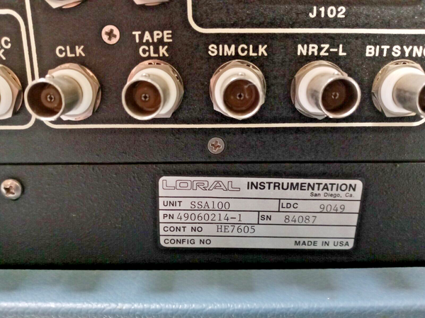 Loral Instrumentation SSA100A Serial BUS Conductor / Digital Data Analyzer